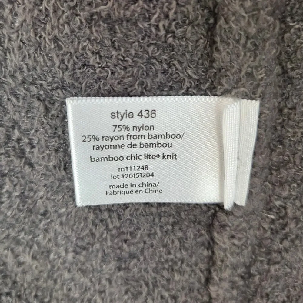 Barefoot Dreams Bamboo Chic Lite Calypso Gray Wrap Sweater S/M Neutral Minimal